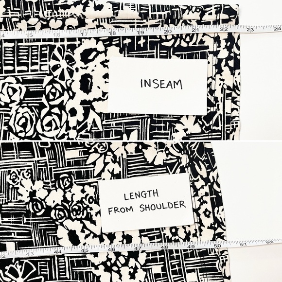 Anthropologie Giovanna Halter Jumpsuit Small black white neutral stretch floral - Picture 9 of 10